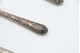 Conjunto de colheres de sobremesa com cabos em prata relevada